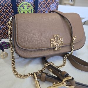 Tory Burch Pebbled Leather Convertible Crossbody Bag